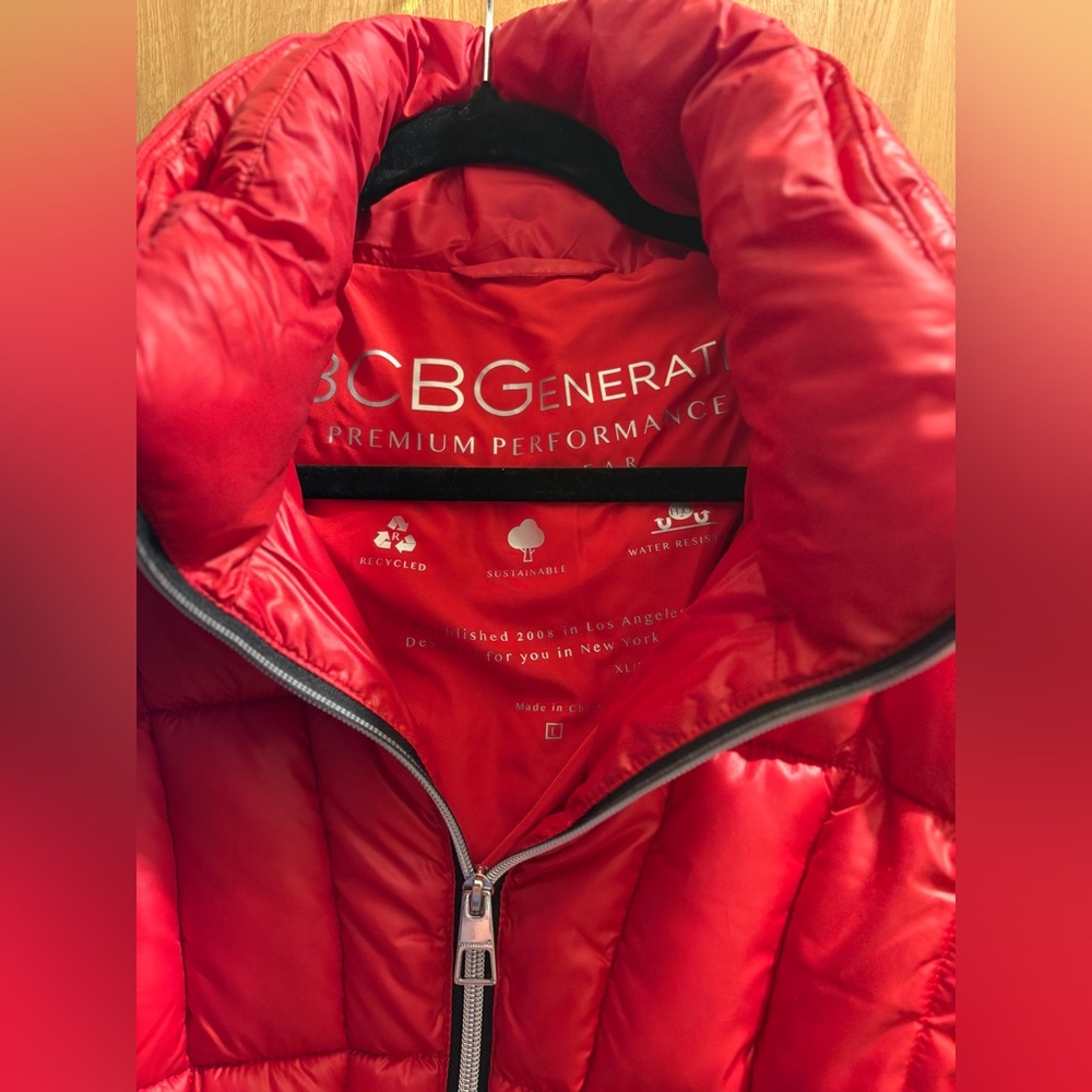 BCBGeneration Vibrant Red Quilted Jacket
